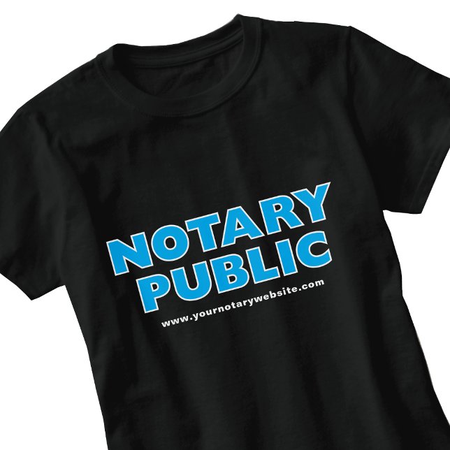 Notary Public Blue Black Personalisiert T - Shirt (Von Creator hochgeladen)