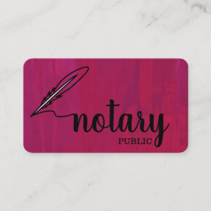 Notary Public Elegante Script Schlicht Business Ca Visitenkarte