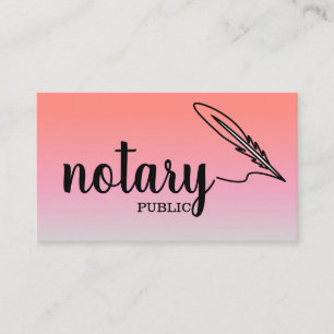 Notary Public Elegante Script Schlicht Business Ca Visitenkarte