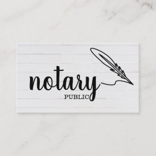 Notary Public Elegante Script Schlicht Business Ca Visitenkarte