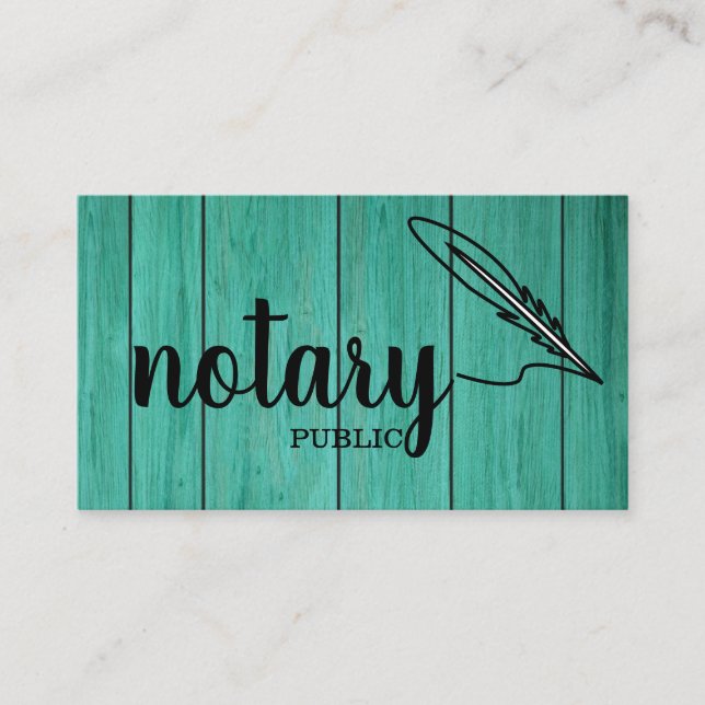 Notary Public Elegante Script Schlicht Business Ca Visitenkarte (Vorderseite)