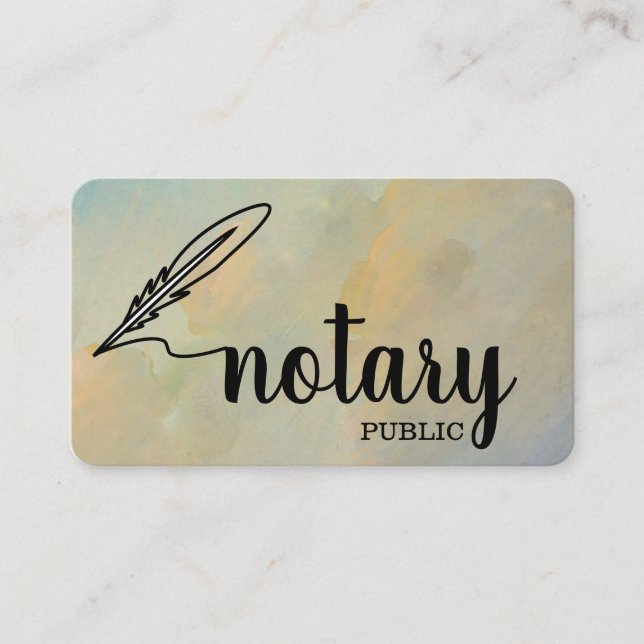 Notary Public Elegante Script Schlicht Business Ca Visitenkarte (Vorderseite)