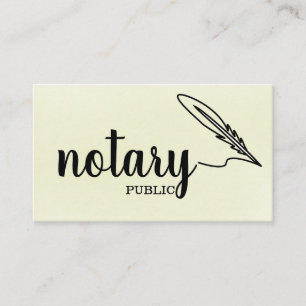 Notary Public Elegante Script Schlicht Visitenkarte
