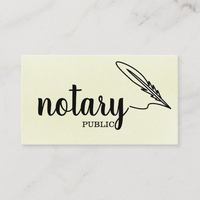 Notary Public Elegante Script Schlicht Visitenkarte (Vorderseite)