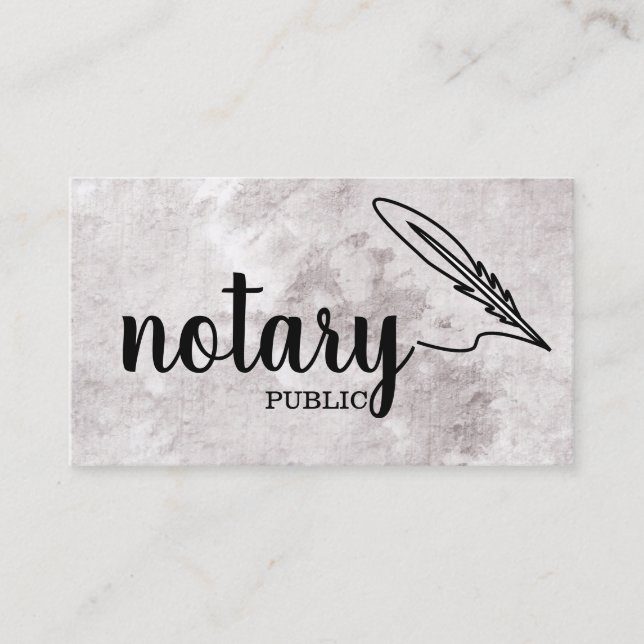 Notary Public Elegante Script Schlicht Visitenkarte (Vorderseite)