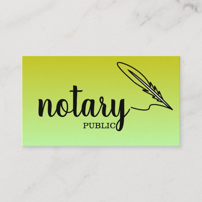 Notary Public Elegante Script Schlicht Visitenkarte (Vorderseite)