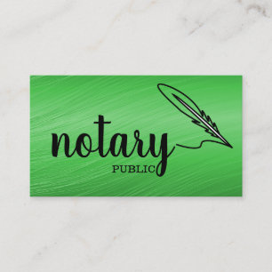Notary Public Elegante Script Schlicht Visitenkarte