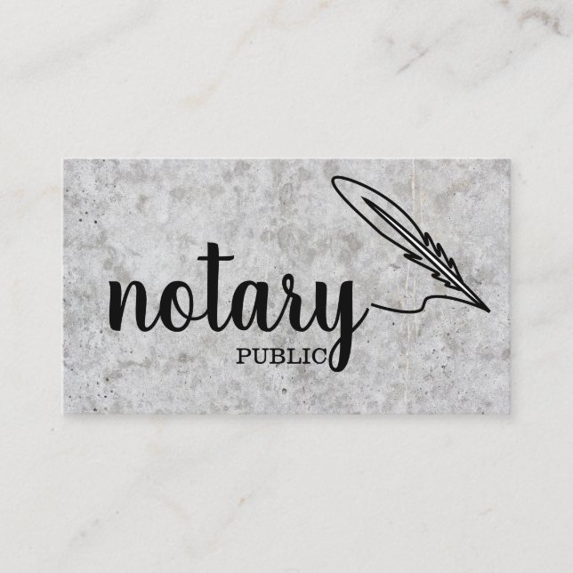Notary Public Elegante Script Schlicht Visitenkarte (Vorderseite)