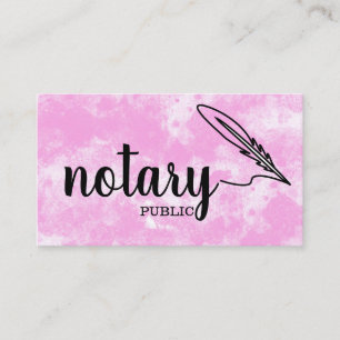 Notary Public Elegante Script Schlicht Visitenkarte