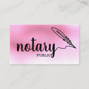 Notary Public Elegante Script Schlicht Visitenkarte