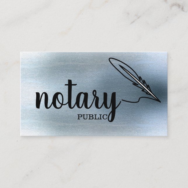 Notary Public Elegante Script Schlicht Visitenkarte (Vorderseite)