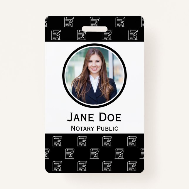 Notary Public ID Abzeichen mit QR Ausweis (Vorderseite)
