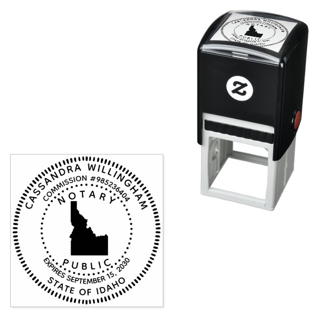 Notary Public Idaho Permastempel (Beispiel)