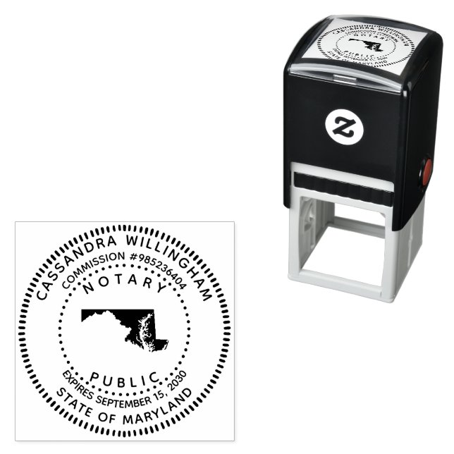 Notary Public Maryland Permastempel (Beispiel)