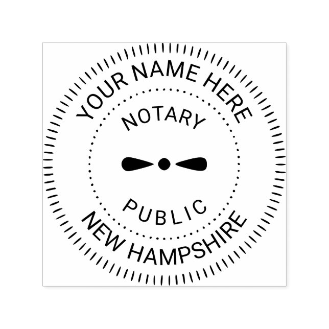 Notary Public New Hampshire Permastempel (Design)