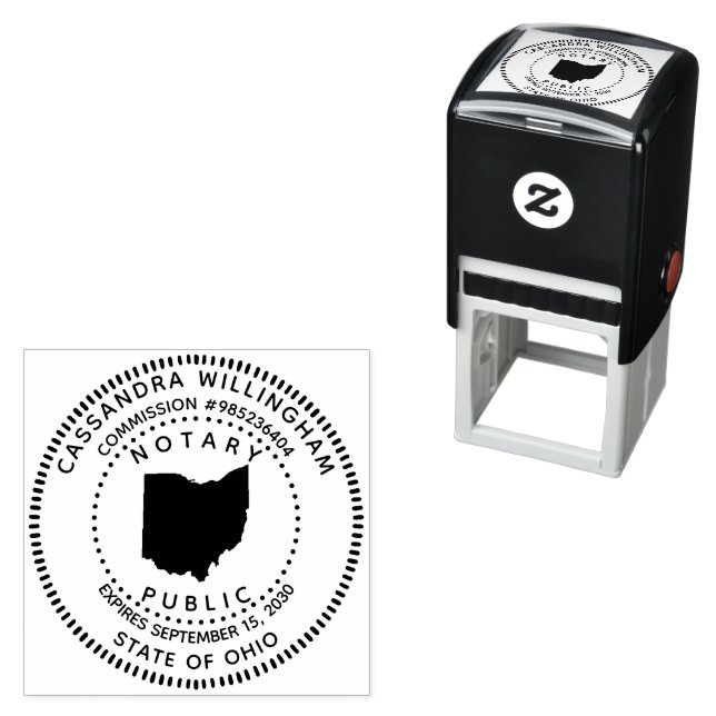 Notary Public Ohio Permastempel (Beispiel)