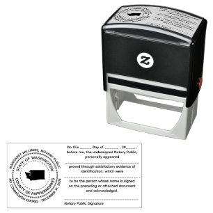 Notary Public Recognition Briefmarke in Washington Permastempel