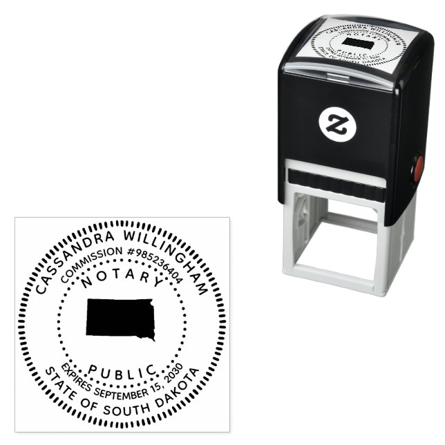 Notary Public South Dakota Permastempel (Beispiel)