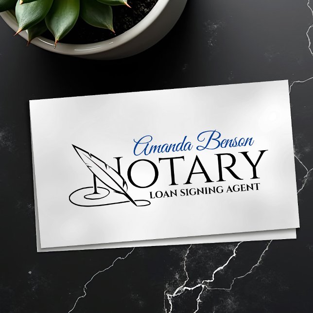 Notary Typografy quill Visitenkarte (Von Creator hochgeladen)