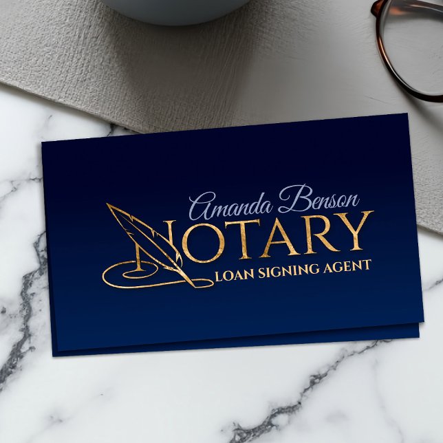 Notary Typografy quill Visitenkarte (Von Creator hochgeladen)