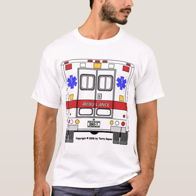 Notärztliche Bemühungs-Krankenwagen (EMS) T-Shirt (Vorderseite)