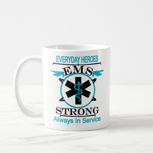 Notärztliche Bemühungs-Woche EMS-Arbeitskraft Kaffeetasse (Links)