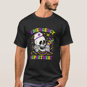 Notaufnahme Mardi Gras Krankenschwester Mardi Gras T-Shirt