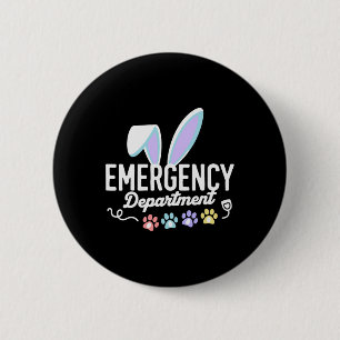 Notaufnahme-Ostern Er-Nurse Lustige Ed-Krankenschw Button