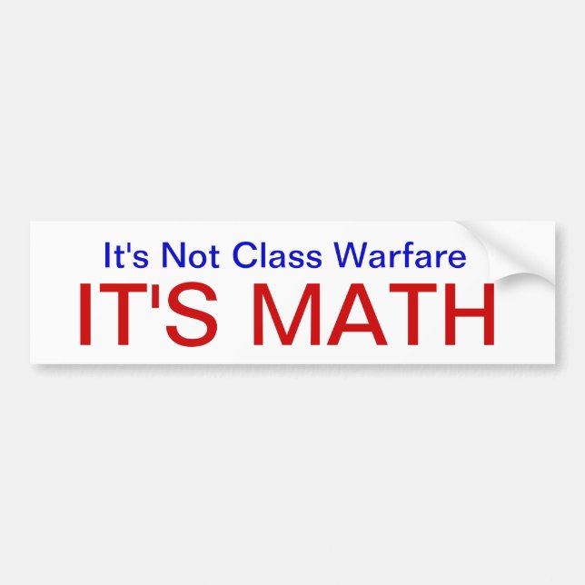 NotClassWarfareMath Autoaufkleber (Vorne)