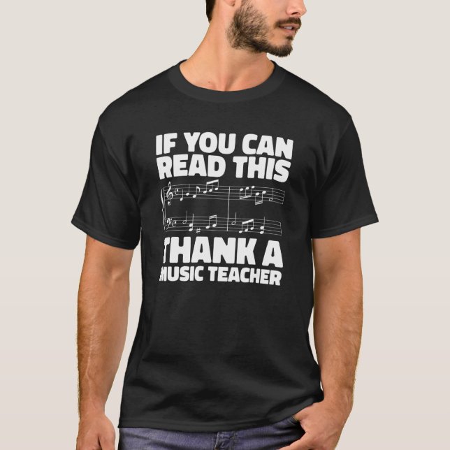 Note Bildung School Music Teacher T-Shirt (Vorderseite)