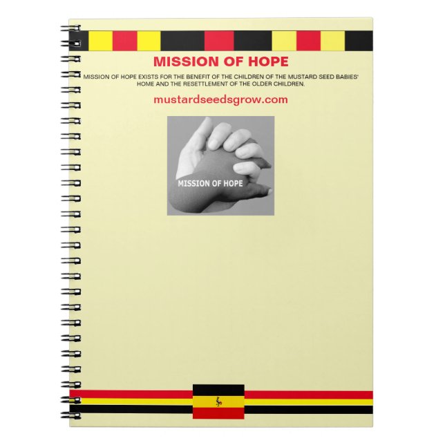 Note book for Mission of Hope Notizblock (Vorderseite)