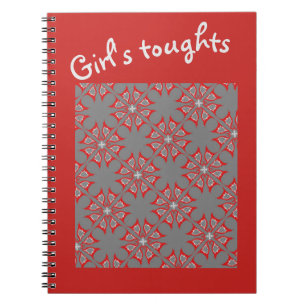 Note book Jimette Design - Girl's toughts flowers Notizblock