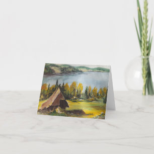 Note Card Ann Hayes Malerkabine am See Karte
