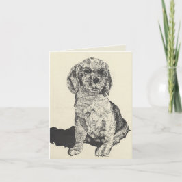 Note Card Blank inside /Cocker Spanisch Karte