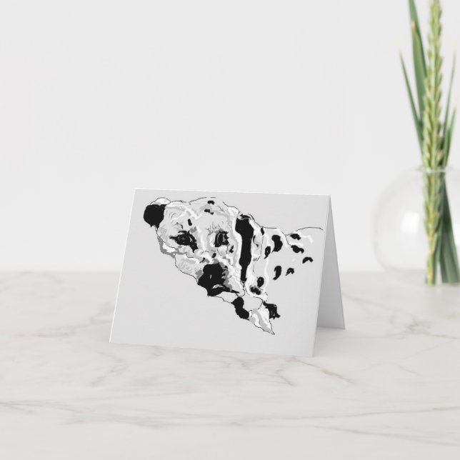 Note Card Blank inside / Dalmatiner Karte (Vorderseite)