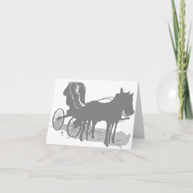 Note Card Blank inside /Horse & Buggy Karte (Vorderseite)