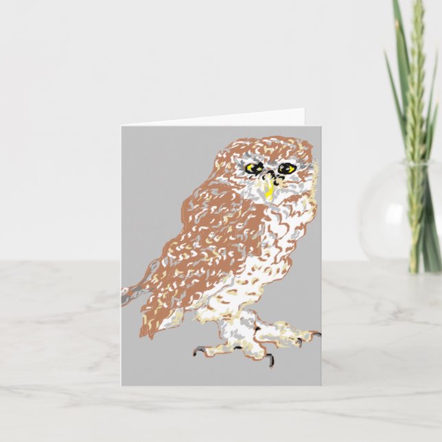 Note Card Blank inside /Owl Karte (Vorderseite)