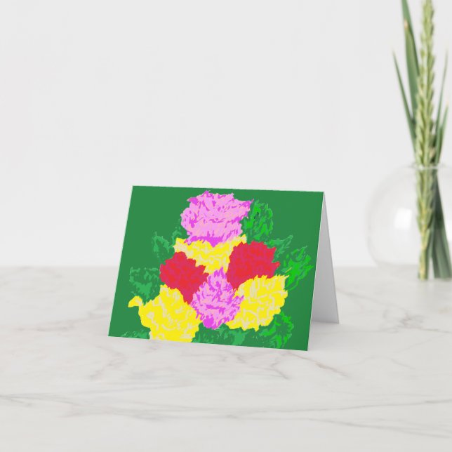 Note Card Blank Inside Rose Karte (Vorderseite)