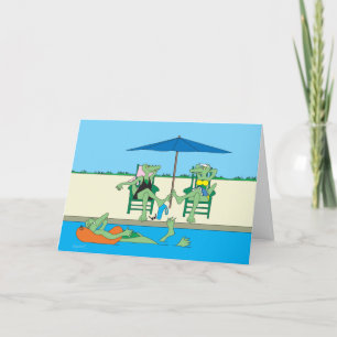 Note Card für Beach Gators Feiertagskarte