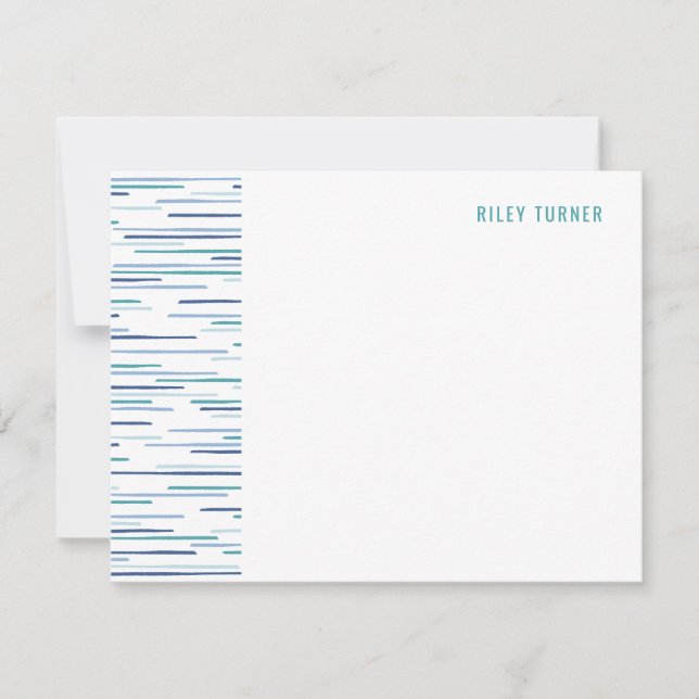 Note Card für das Stationierungsfeld von Horizont- Save The Date (Vorderseite)