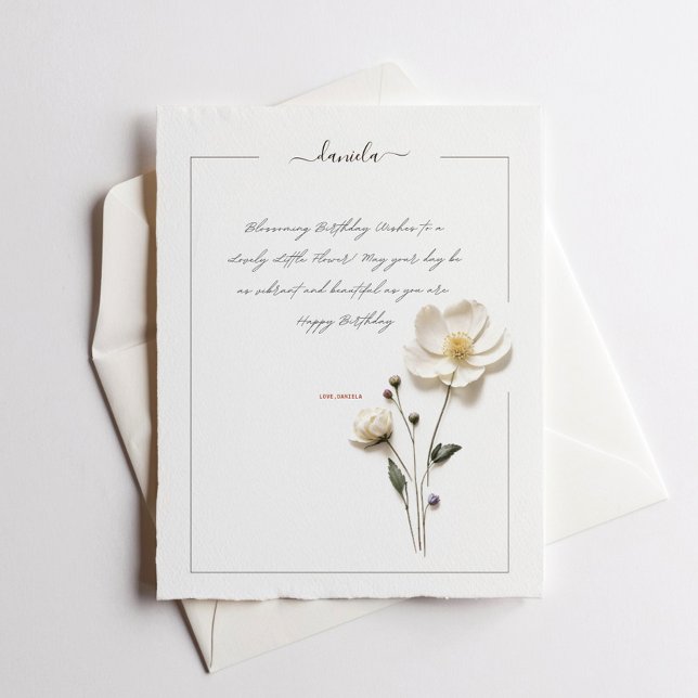 Note Card für Elegante Blume Persönliche Chic Stat Mitteilungskarte (Von Creator hochgeladen)