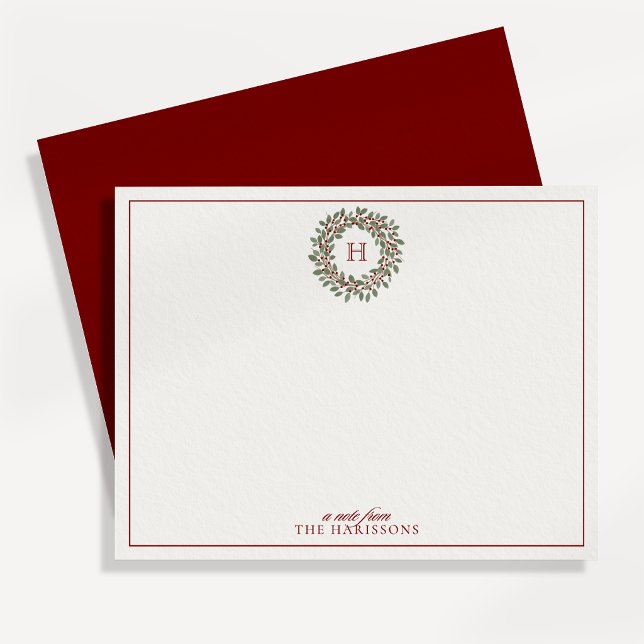 Note Card Holiday Wreath Einladung (Von Creator hochgeladen)