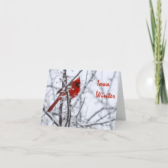 Note Card - Iowa Winter Karte (Vorderseite)
