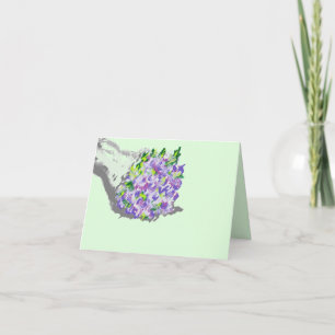 Note Card: Lila versteinerte Blume Bouquet