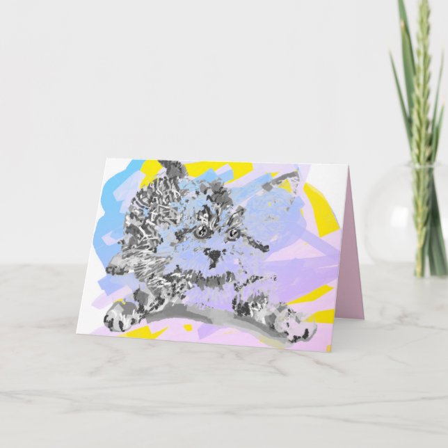 Note Card: Naughty Kitten (Vorderseite)