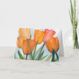 Note Card Orange Tulips Karte