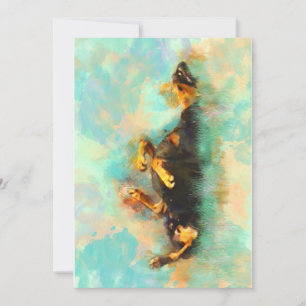 Note Card - Rolling Doberman Pinscher Dankeskarte