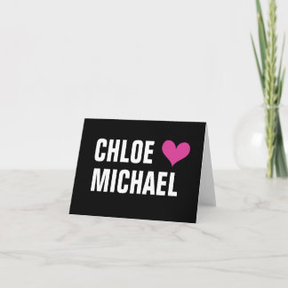 Note Card - Rosa & Schwarz