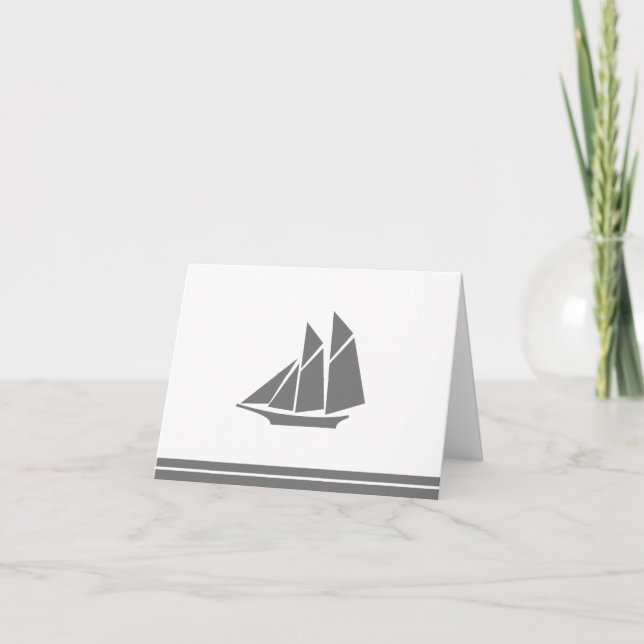 Note Card Sailboat Dankeskarte (Vorderseite)