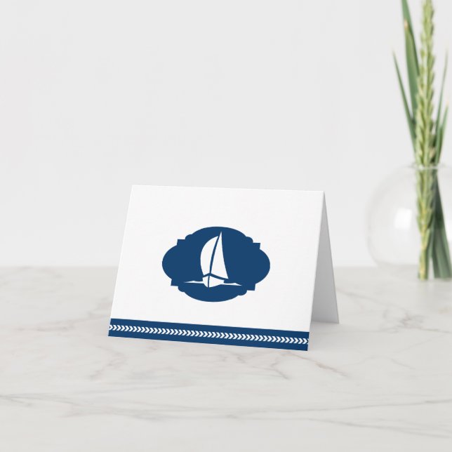 Note Card Sailboat Dankeskarte (Vorderseite)